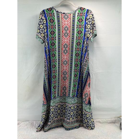 Women’s XS Lularoe dress with pockets mixed pattern material - Picture 2 of 8